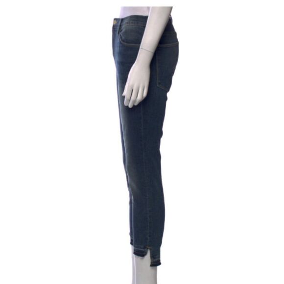 FRAME, Mid Rise Skinny Jeans w/ raw staggered hem - Picture 2 of 3